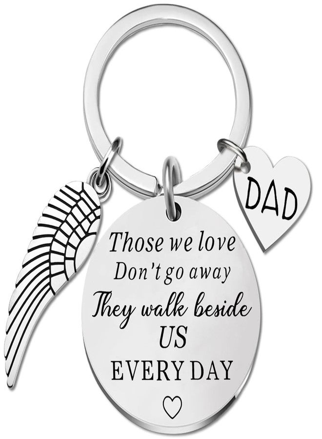 Aisity Sympathy Gifts for Loss Of Dad Memorial Bereavement Gifts for Loss Of Father Sympathy Gift Memorial Funeral Loved One Passed Away Gift-Dad Memorial Keychain - Image 1